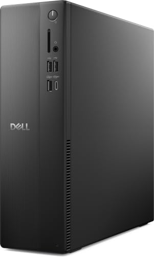Image of Dell Slim Desktop ECS1250, Business Tower Computer, 16GB DDR5 RAM 512GB SSD, Intel Core i3-14100 (up to 4.7 GHz), Windows 11 Pro, Wired Keyboard & Mouse, Docking Station, Black