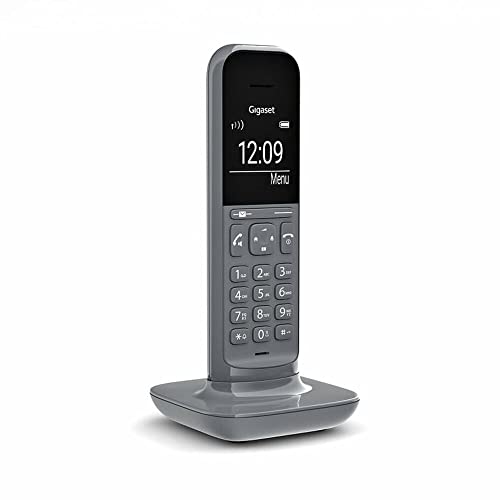 Gigaset CL390 - Teléfono fijo inalámbrico para casa - Bloqueo de llamadas no deseadas - Pantalla iluminada - Agenda 150 contactos - 2 perfiles acústicos - Color Gris