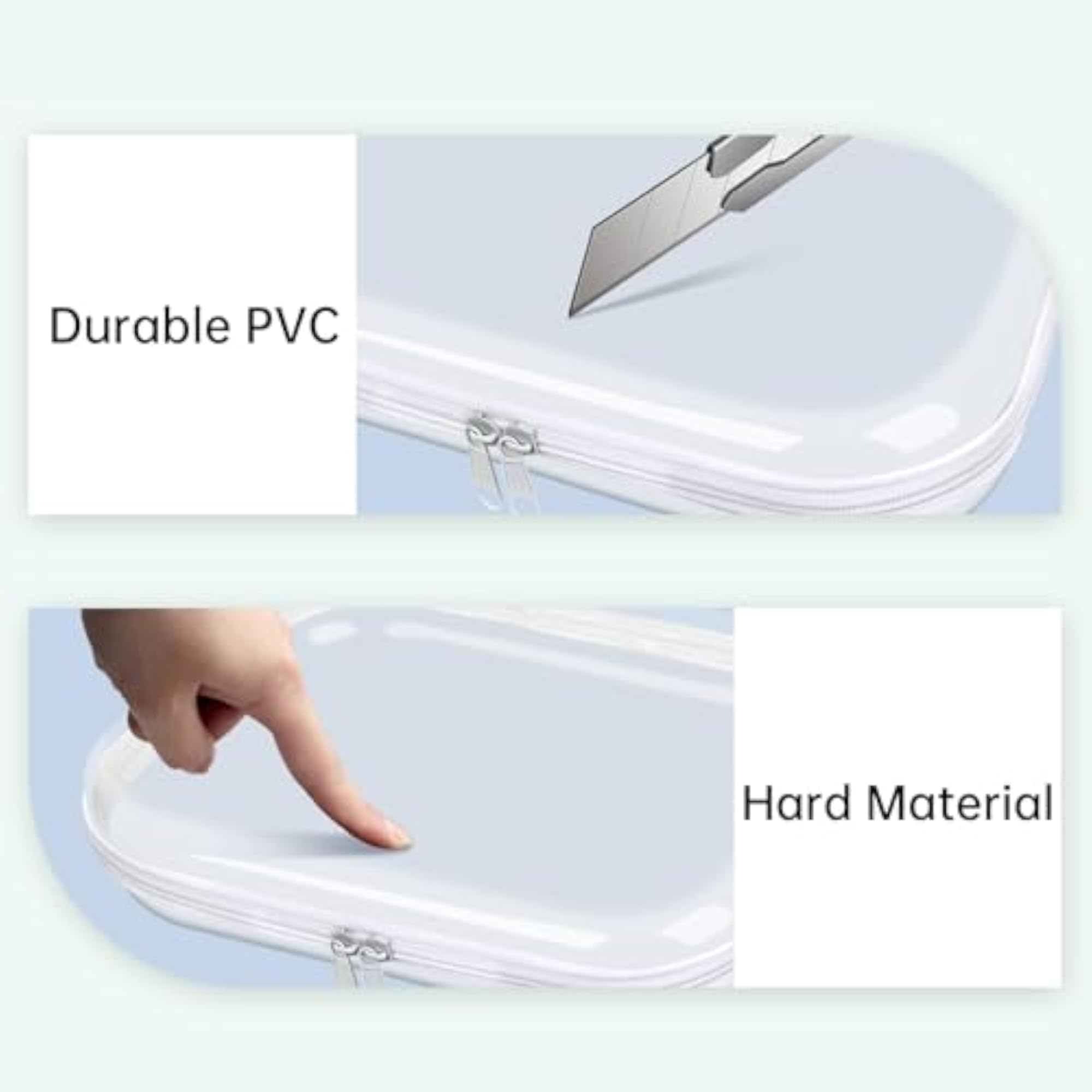 Clear Hard Shell Zipper Case Set