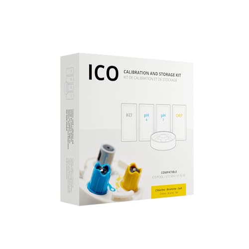 ICO Kit de Calibration et stockage pour Sondes pH et ORP - Compatible ICO Pool et Spa - Solutions...
