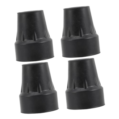 Beavorty 19mm Walking Stick Foot Pads Trekking Pole Rubber Tips and Secure Fit for Hiking Sticks Black