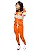 Nimsruc Jogging Suits for Women 2 Piece Casual Long Sleeve Tracksuit Hooded Zipper Pants Set Orange Gray L