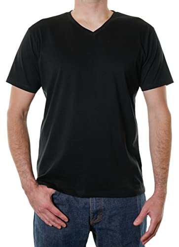 V-Neck 100% Certified Organic Cotton, Soft T-Shirts for Men