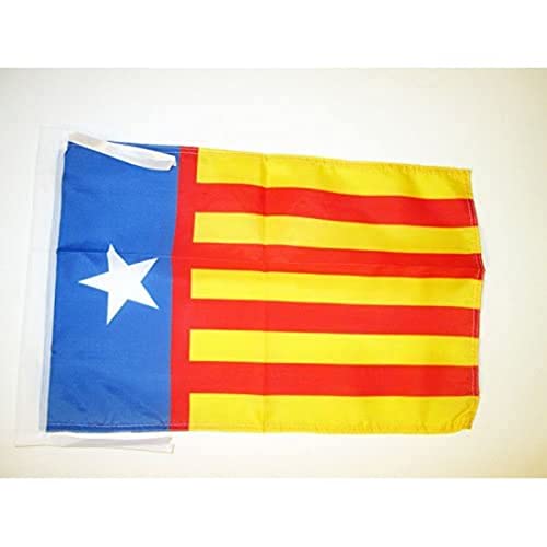 AZ FLAG Bandera de la Comunidad Valenciana INDEPENDENTISTA 45x30cm - BANDERINA REGIONALISMO Valenciano - SENYERA Valencia 30 x 45 cm cordeles