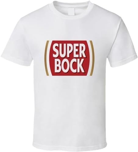 Super Bock Portugese Beer Logo Cerveja Men's T Shirt Top tee White S