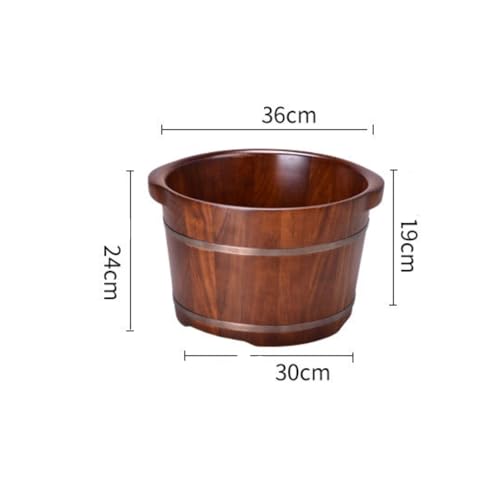 Bañera de pies de madera con tapa para spa y cuidado miniatura 2