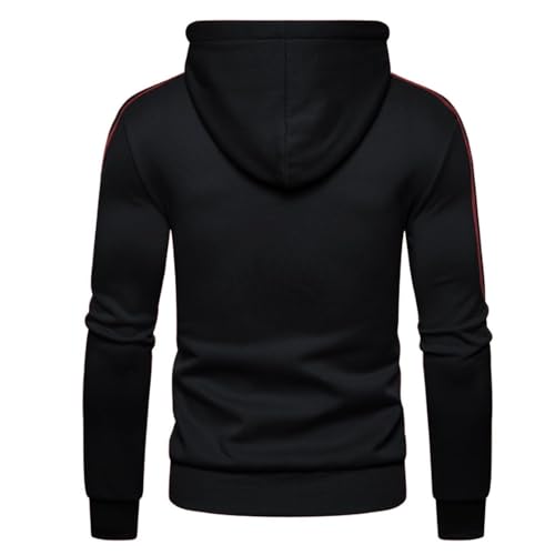 Generic Men's Hooded Hoodie Full Zip Fleece Sweatshirt Zip Up Long Sleeve Workout Pocket Hooded Slim Fit2