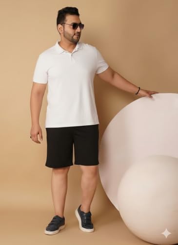Image of OOMPH! Men's Short for Summer | Stretchable Fabric | Breathable & Lightweight | Casual Lounge Short with Elastic Waistband & Drawstring