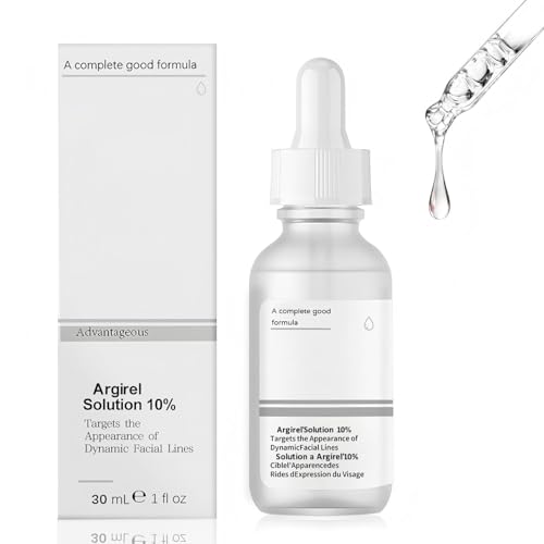 Argirelin Solution 10%, Argirelina Serum Facial, Nutre e Hidrata, Reduce las Líneas Finas, Reafirma la Piel, Adecuado para Todo Tipo de Piel, 30ML