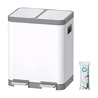 Amazon｜フタ付きゴミ箱 分別 2段 おしゃれ ごみ箱 ステンレス