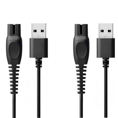 JZK 2X 5V 1A Câble de Charge USB pour Rasoir Électrique, Câble d'alimentation de Chargeur Tondeuse à Barbe, Accessoire Cordon Adaptateur Rasoir pour Rasoir...