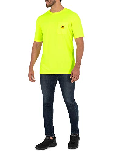 Wells Lamont Men's Jersey Plaited Performance Pocket Tee, Acid Yellow, X-Large #TOP3