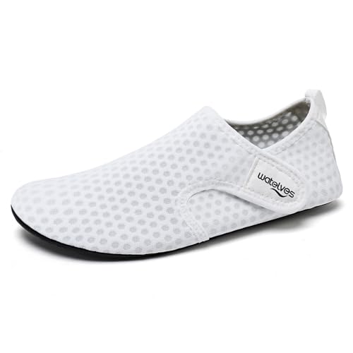 Image of WateLves Water Shoes for Women Men Swim Beach Aqua Socks Quick Dry Barefoot House Slippers Travel Shoes with Adjustable Magic Tape for Pool Diving Boating Yoga Surf