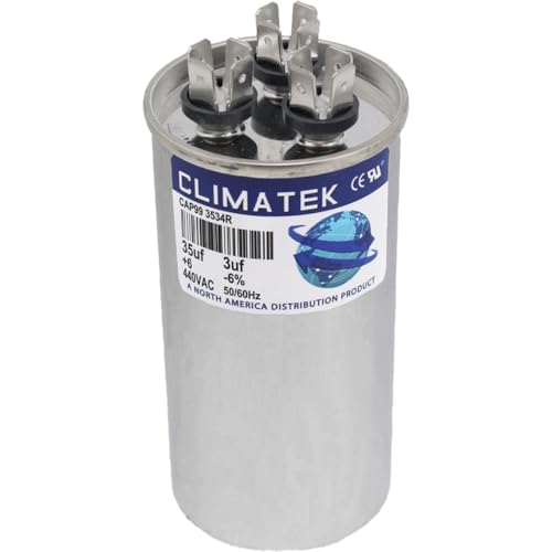 RA2000-44-305-356 - ClimaTek Upgraded 35/3 uf MFD Round 370/440 Volt Capacitor Fits Amrad