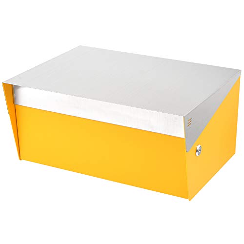 LEON (レオン) サンノゼ ワイド 郵便ポスト 壁掛けタイプ 防錆 ステンレス製 鍵付き おしゃれ 大型 アメリカンポスト 郵便受け 防水 日本製 イエロー