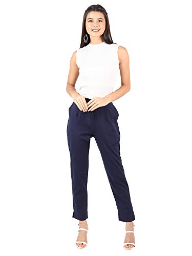 Image of Muffly Women's Cotton Flex Solid Straight Trouser
