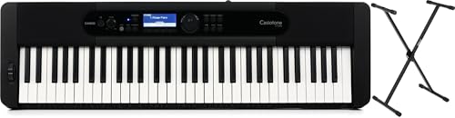 Casio CT-S400 61-key Ultra-Portable Arranger Keyboard with Stand - Black