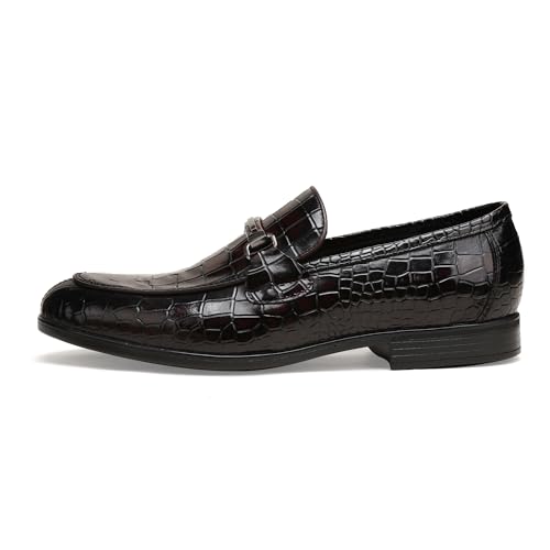 Image of Formal Dress Shoes for Men, Premium Buckle Moc-Toe Business Shoes Casual Slip-on Penny Loafer