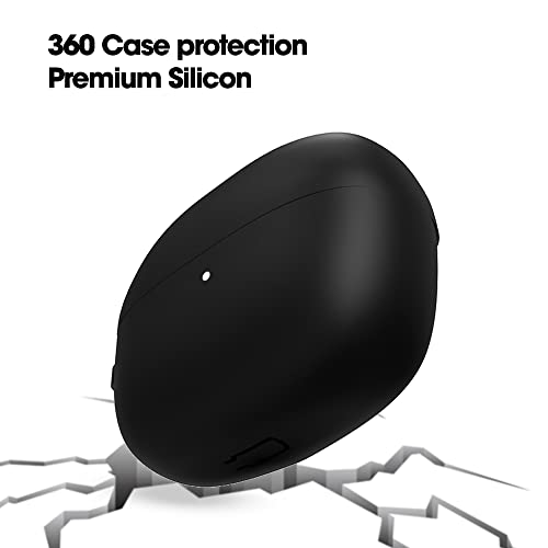 Image of Sounce Redmi Buds 3 Lite Xiaomi Case Cover Silicone Protective Shockproof Dustproof Case with Keychain [Black]-(Case Cover Only)