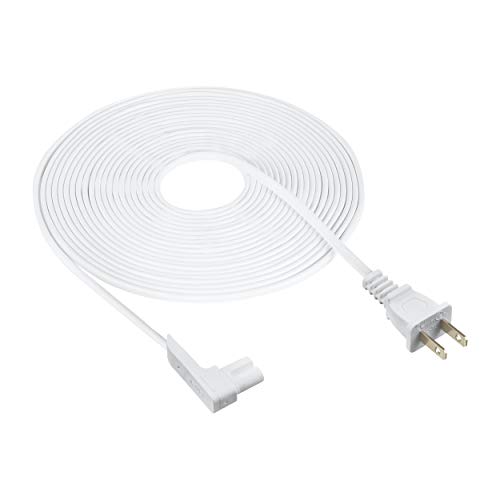Vebner 25-Foot Power Cord Compatible with Sonos One, Sonos One SL, Sonos Play-1 Speakers - Power Plug Cable (Extra Extra Long, White)