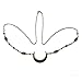 Aimimier Viking Crystal Head Chain Moon Head Chain Halloween Circlet Headpiece Crescent Moon Forehead Chain Crystal Headband Prom Hair Jewelry for Women and Girls (Retro gold)