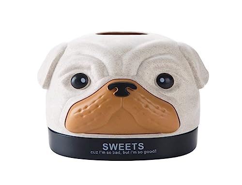 Caja de pañuelos Caja de pañuelos for cachorros, estuche protector for servilletas, organizador de decoración del hogar for Hotel, caja de almacenamiento de fibra de trigo, cocina, sala de estar Kleen