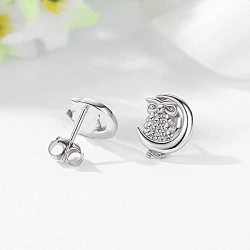 INFUSEU Orecchini Gufo, Argento Sterling 925