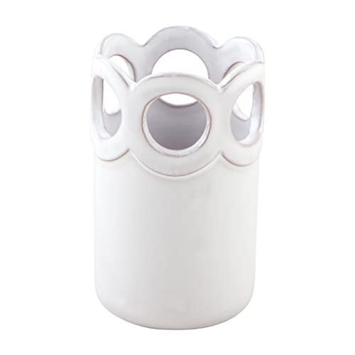 Mud-Pie-White-Scalloped-Bud-Vase-Small-45-x-275 Mud Pie White Scalloped Bud Vase Small 45 x 275