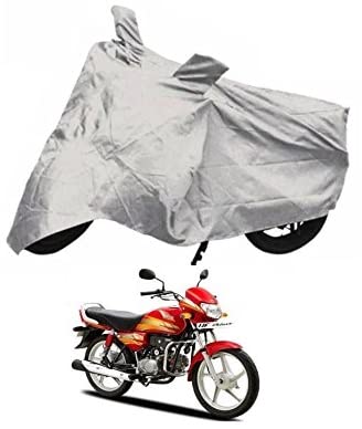 Auto Hub Waterproof Bike Cover for Hero HF Deluxe-(Color:-Silver)