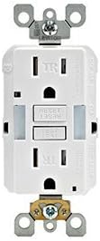 Leviton 15 amps 125 Volt Duplex White GFCI Outlet 5-15R 1 pk