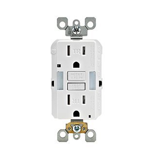 Leviton 15 amps 125 volt Duplex White GFCI Outlet 5-15R 1 pk