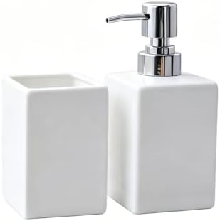 White Bathroom Accessories Set...