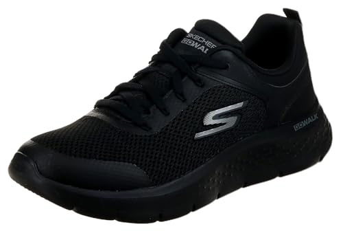 Skechers Scarpe da Ginnastica Go Walk Flex Independent Uomo, Tessuto Sintetico Nero, 44 EU