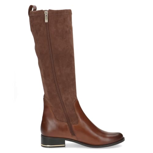 Caprice Women Long Boot Flat Materialmix aus Leder und Textil, braun, 36 – Ansicht 5