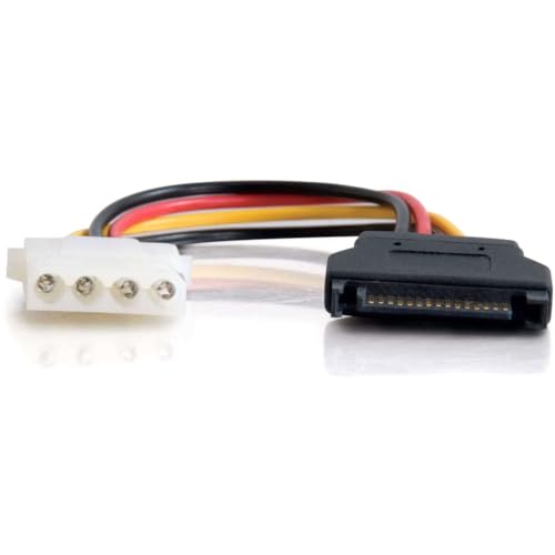 Cable Adaptador Serial 6in 15 Pin SATA Macho a LP4 Hembra miniatura 2