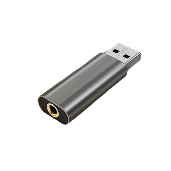 Verilux® USB Sound Card USB to 3.5mm Audio Adapter for TRRS 4-Pole CTIA/OMP Headset Mic or Speaker, Stereo Output Input, Compatible with Windows Mac Linux PS4 Chromebook Raspberry Pi