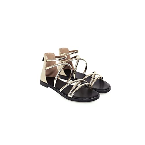 Sandales pour femmes avec fermeture éclair pour pieds sensibles en été