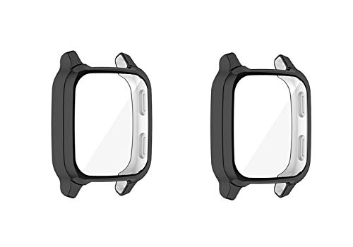 LICHIFIT Garmin Venu sq2/Venu sq�Ή��P�[�X �J�o�[ �L�Y�h�~ �ی�P�[�X �X�N���[���ی� �S�ʕی� �A�N�Z�T���[ �i�u���b�N+�u���b�N�j