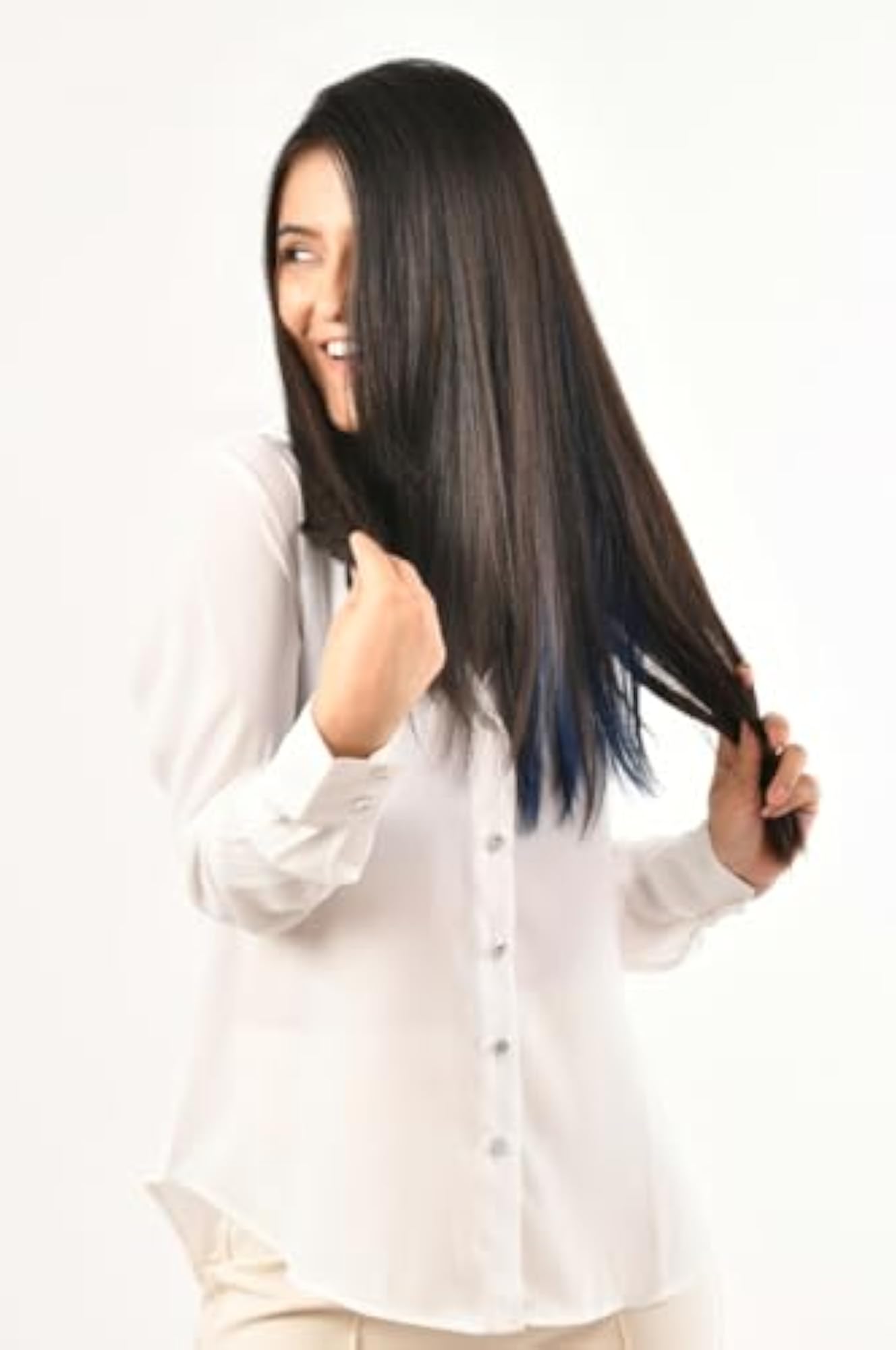 Cindy Colour Hair Strands, 2pcs Midnight Blue Extensions