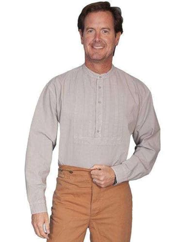 Scully Rangewear Men's Rangewear Pleated Inset Bib Shirt Big And Tall - Rw218x-Lgr