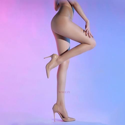 Image of Sheer Seamless Pantyhose for Women Matte Control Top Pantyhose 360Seamless Ultra-Thin Tights