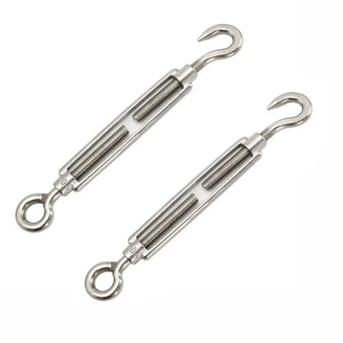 20 Piezas Tensores con Gancho Ojo en Acero Inoxidable 304 para Tensión de Cable Alambre miniatura 1
