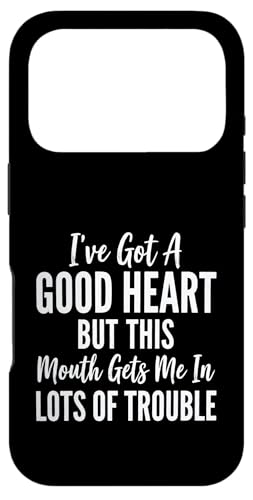 Good Heart But This Mouth Gets To Me In Trouble ���[���A�f�U�C�� �X�}�z�P�[�X iPhone 17 Pro �p
