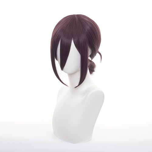 Image of Short Dark Plum Cosplay Wig for Cosplay Events
