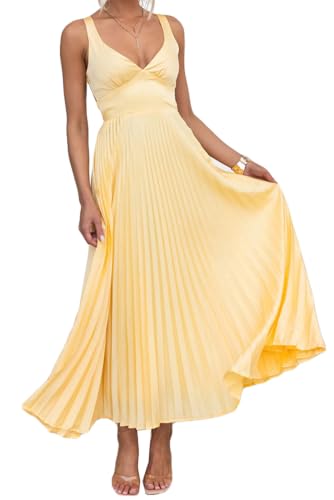 Image of Recious Womens Sexy Sleeveless Deep V Neck Satin Pleated Ruffles Bodycon Party Clubwear Dress