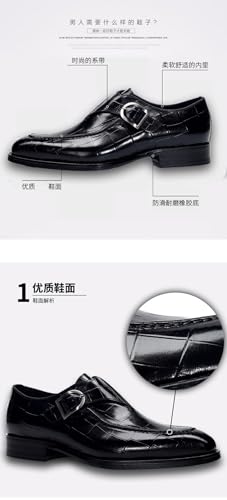 Alligator Loafers Men's Casual Shoes Black4