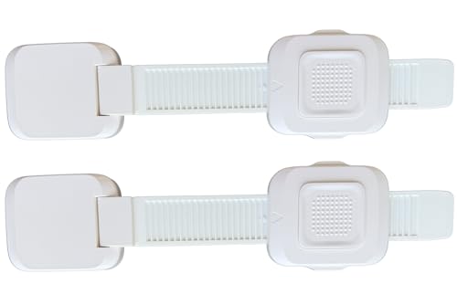 NestGuard Upgraded No Drill Adhesive Furniture Anchor, Adjustable Anti Tip Furniture Wall Straps for Baby Proofing & Pets, Secure to Playroom 2 Pack