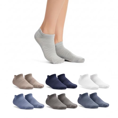 Women's Ankle Socks - Thin Low Cut, Quick-Drying (6 Pairs)