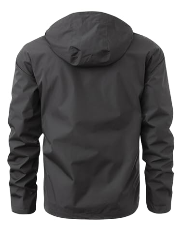 Men's Lightweight Waterproof Rain Jacket for Men Hoodies Shell Hooded Outdoor Raincoat Hiking Windbreake Jacket2