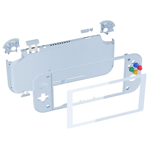 Image of eXtremeRate Sky Blue DIY Replacement Shell for Nintendo Switch Lite, NSL Handheld Controller Housing w /Screen Protector, Custom Case Cover for Nintendo Switch Lite